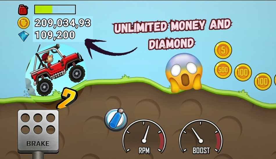 hill climb racing 2 mod apk unlimited money diamond